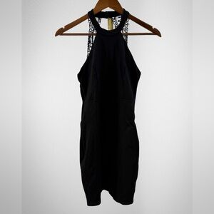 LULU’S • Black Backless Lace Dress